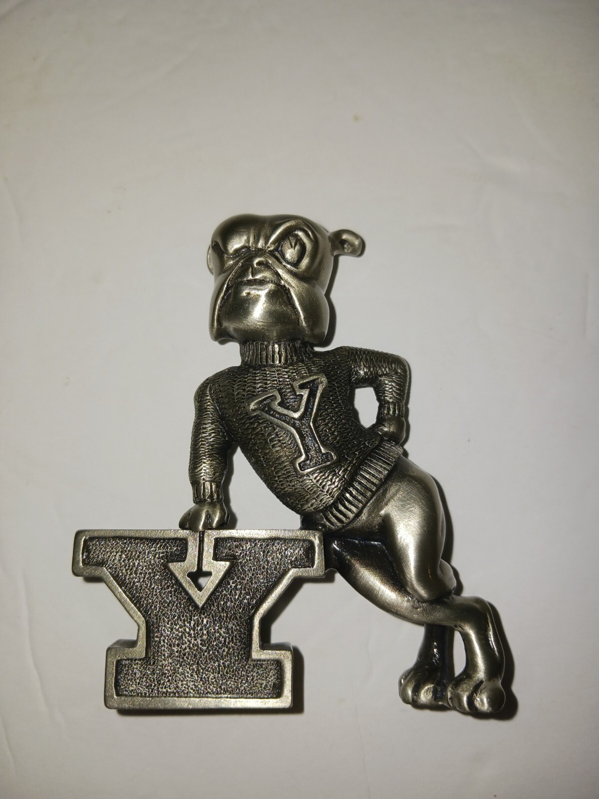1972-97 YALE PEWTER BULLDOG NCAA COLLEGE SCHOOL MASCOT TEAM LOGO FIGURINE 1972-97 YALE PEWTER BULLDOG NCAA COLLEGE SCHOOL MASCOT TEAM LOGO FIGURINE