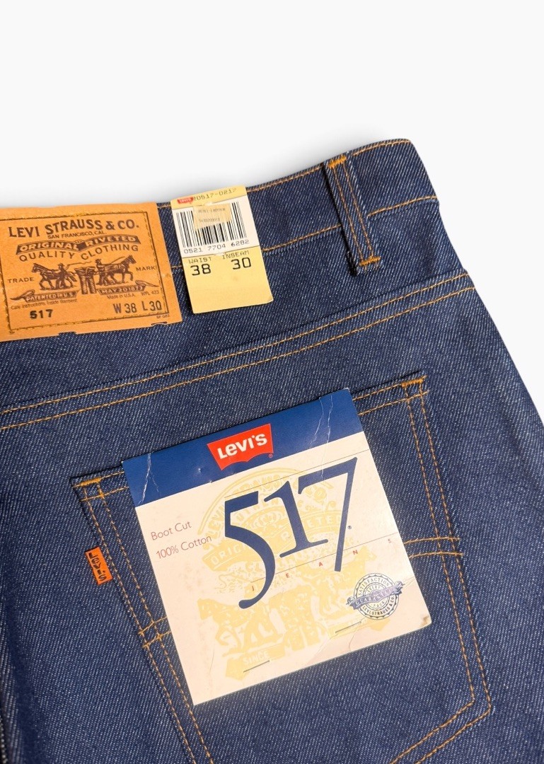 Vintage Levi\'s 517 Saddleman Boot Cut Jeans Orange Tab 38x30 Deadstock Made 1987 Vintage Levi\'s 517 Saddleman Boot Cut Jeans Orange Tab 38x30 Deadstock Made 1987