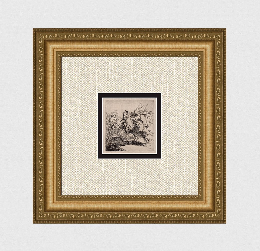 WOW 1800s REMBRANDT Historic Etching B117 