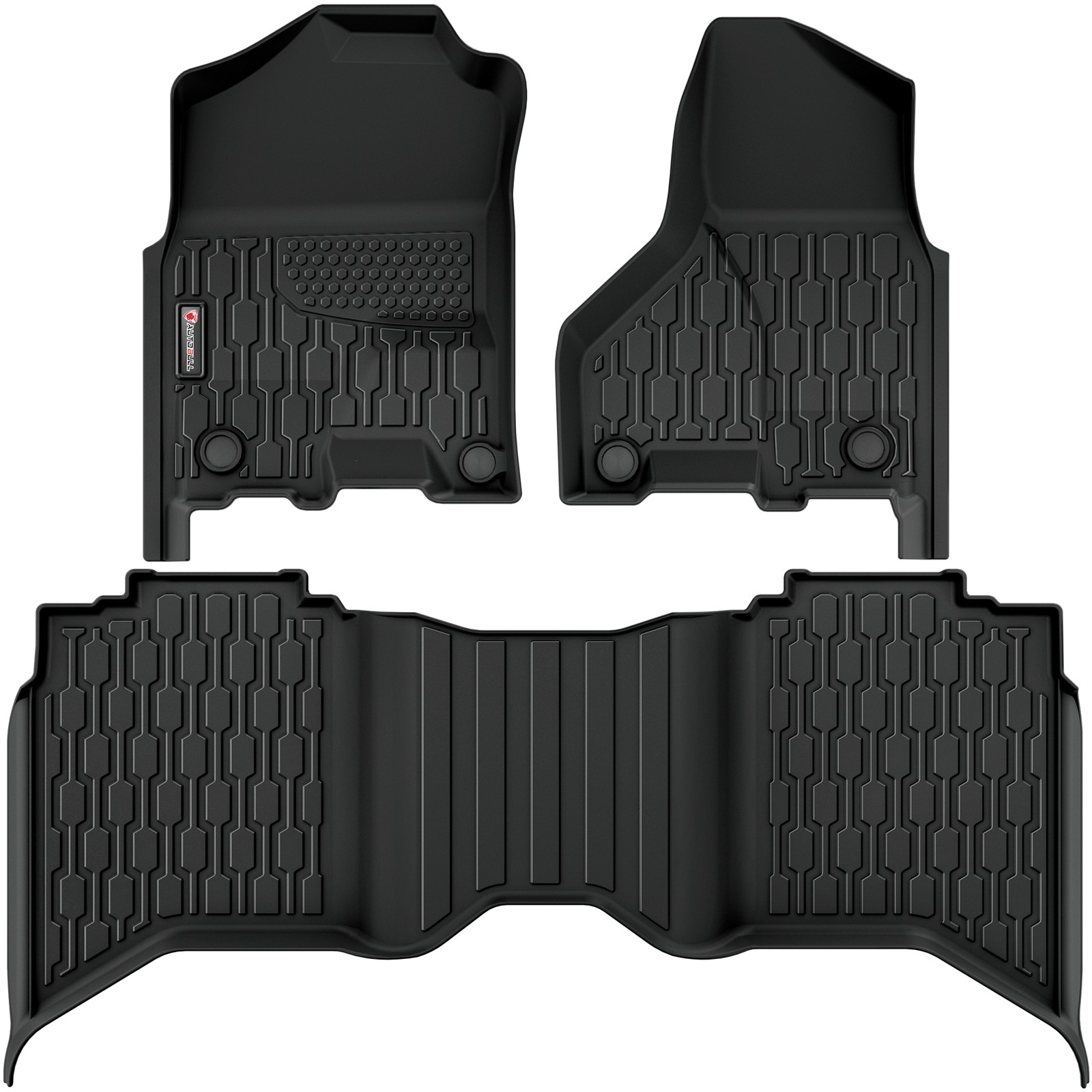 All Weather Floor Mats TPE Fit For 2013-2018 Dodge Ram 1500 Classic Crew Cab