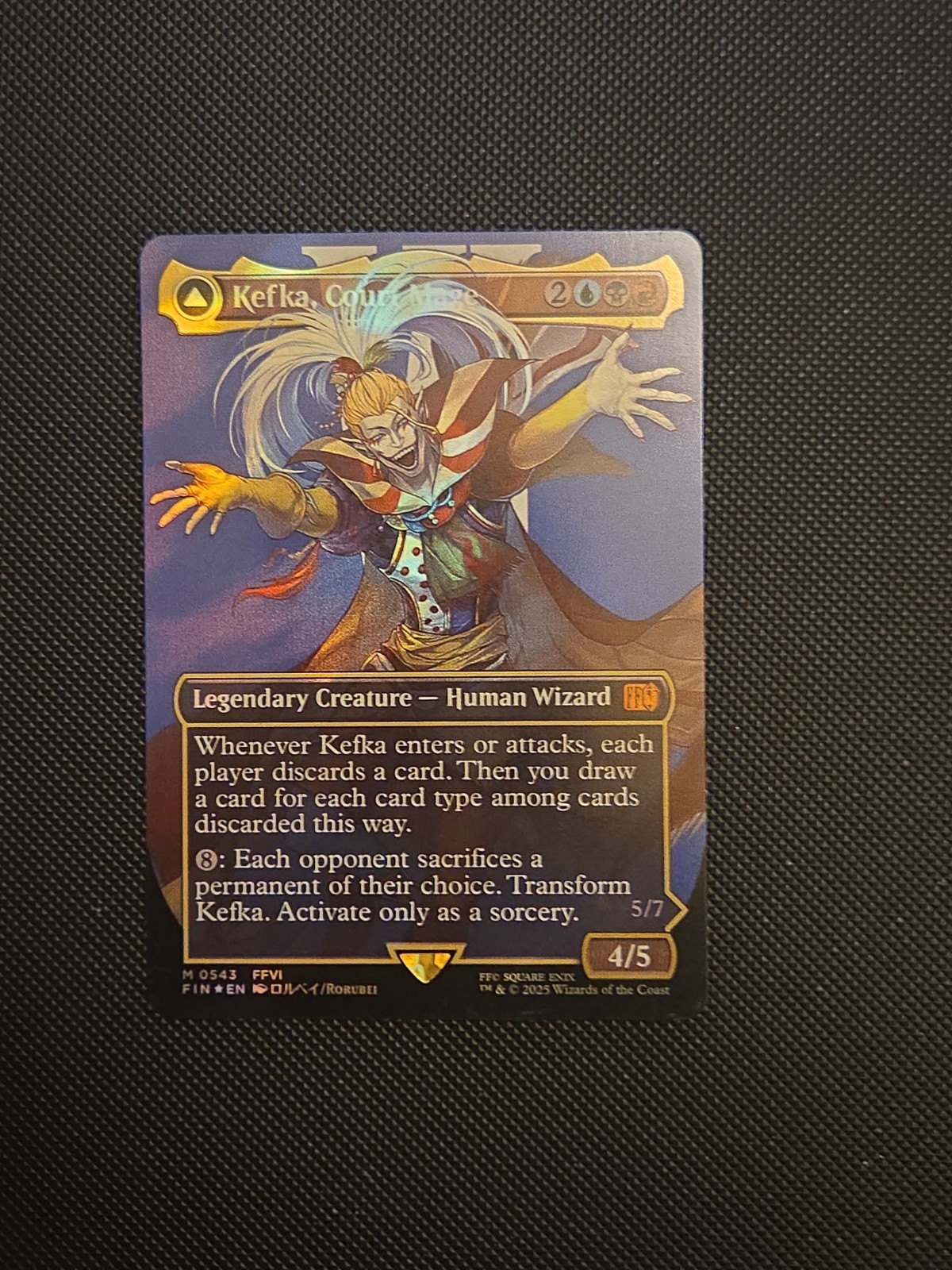 Kefka, Court Mage (0543) (Borderless) (Surge Foil) Final Fantasy Foil NM