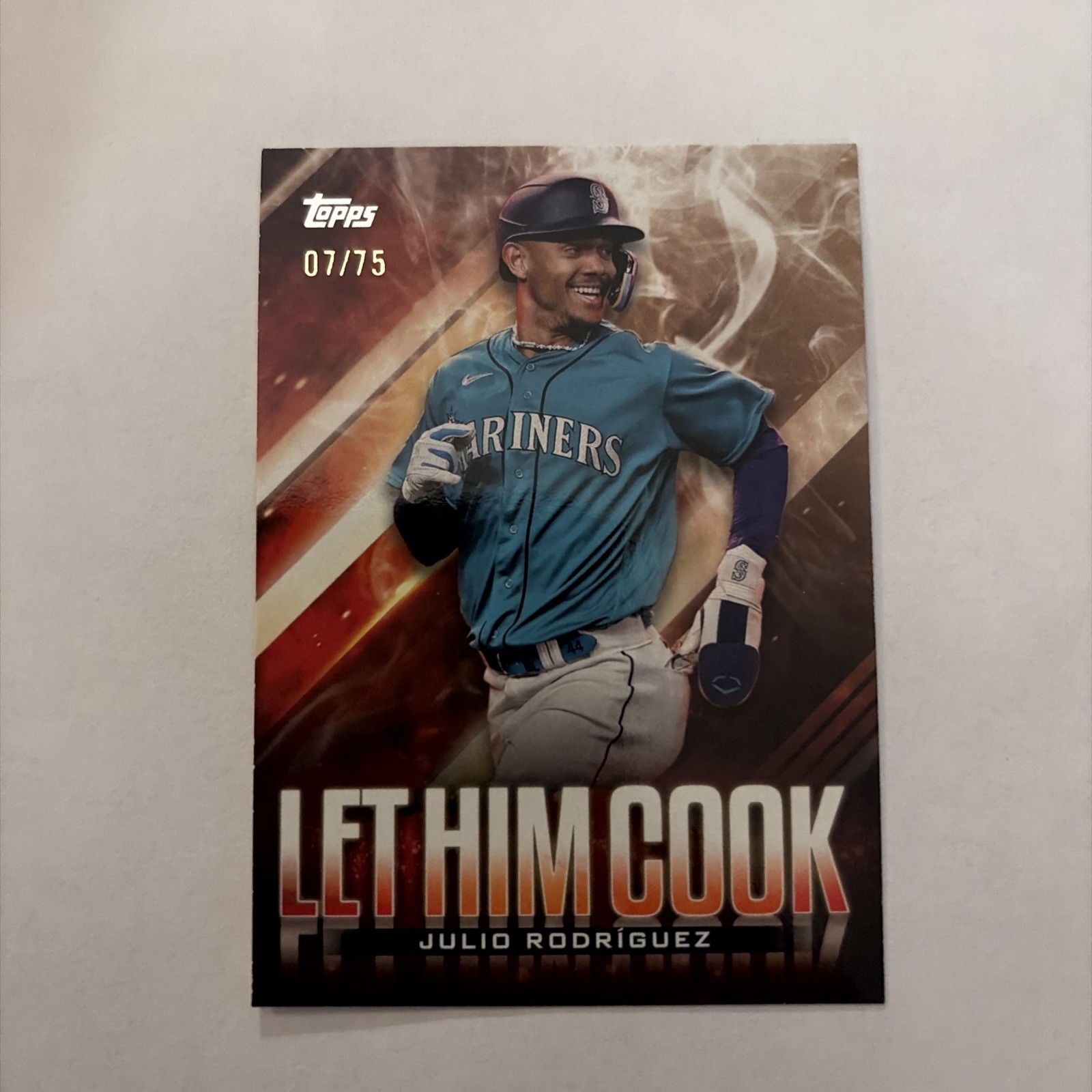 2024 Topps Update #LHC-11 Julio Rodriguez Let Him Cook Gold /75