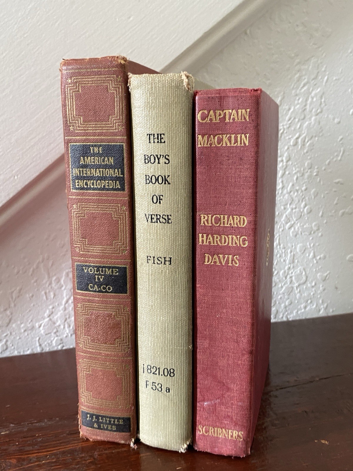 Antique Vintage Old Book Lot (Set of 3 Books) 1900s-1950s Interior Home Decor