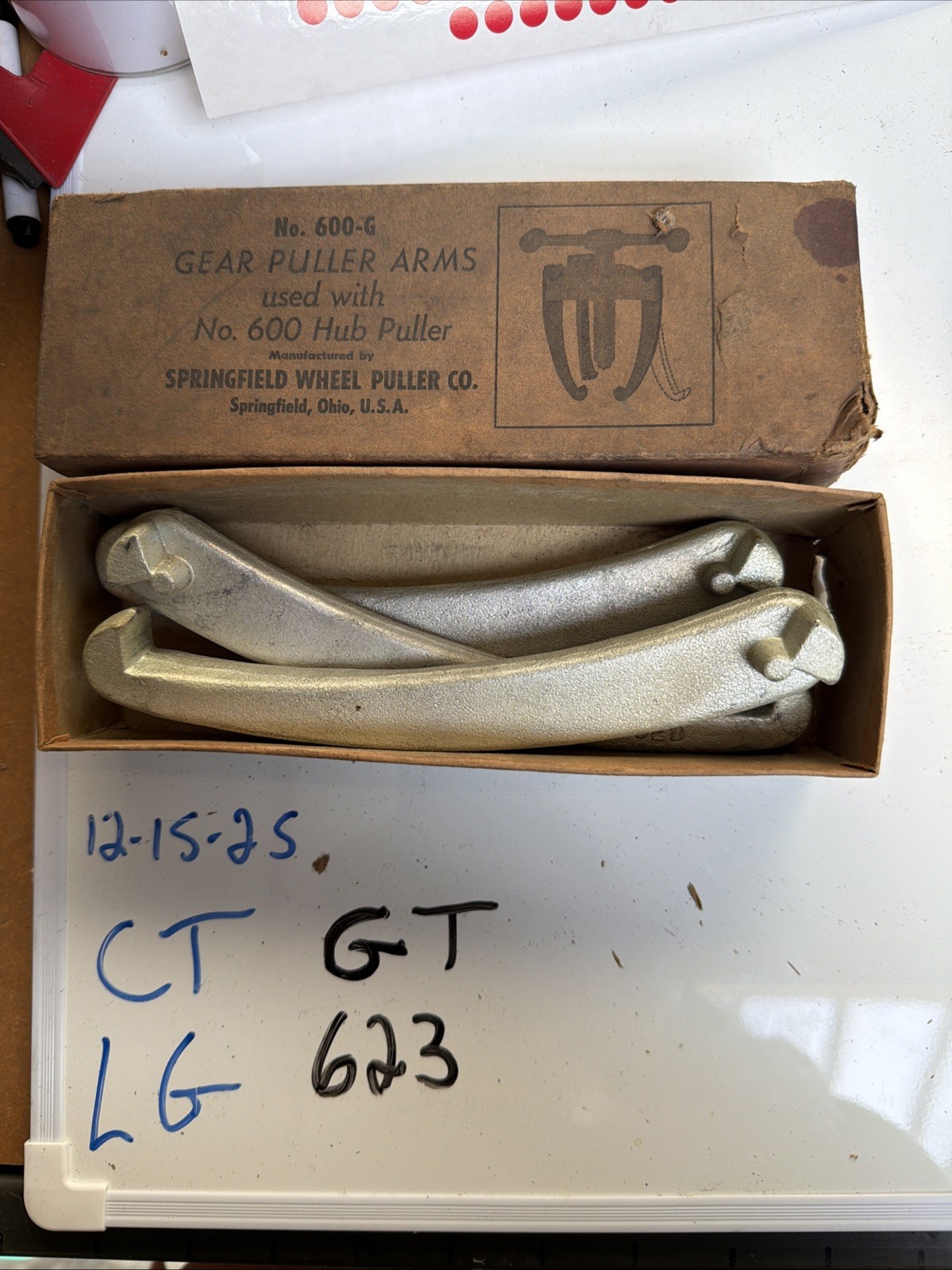 Genuine SPRINGFIELD WHEEL PULLER Company Gear Puller Arms# 600-G, Vintage NOS Genuine SPRINGFIELD WHEEL PULLER Company Gear Puller Arms# 600-G, Vintage NOS