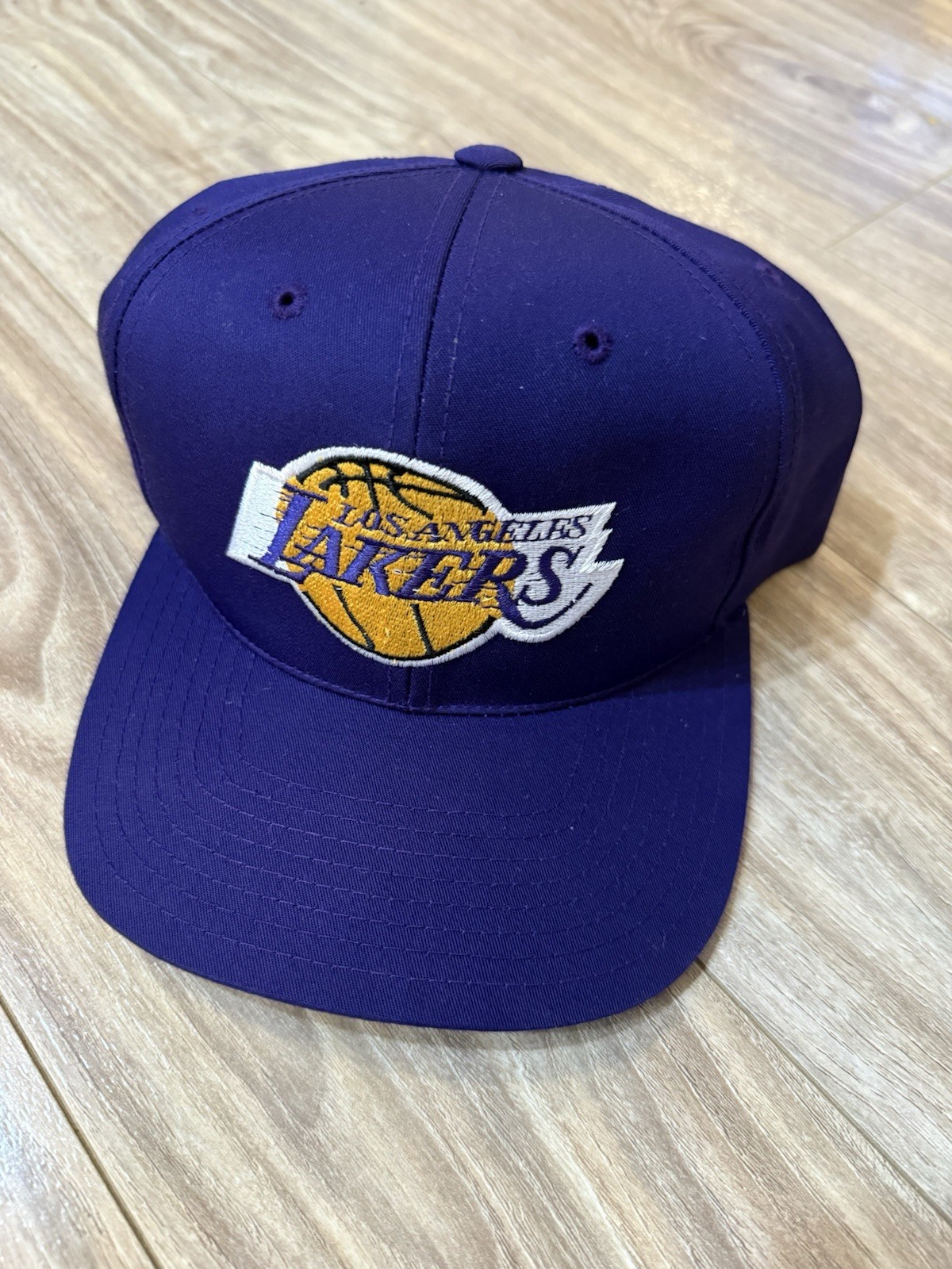Vintage 90s NBA Los Angeles Lakers ANNCO Twill Plain Logo SnapBack Hat