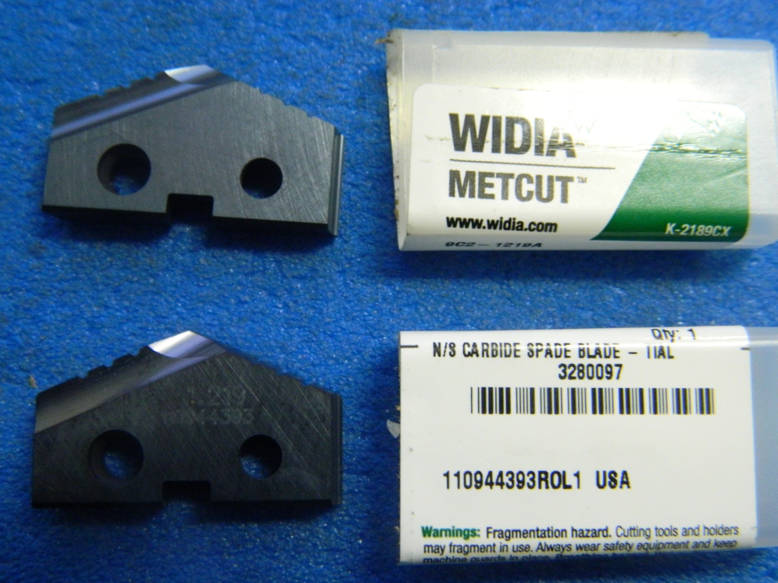 WIDIA METCUT 9C2-1219A Carbide Spade Blade 1-7/32