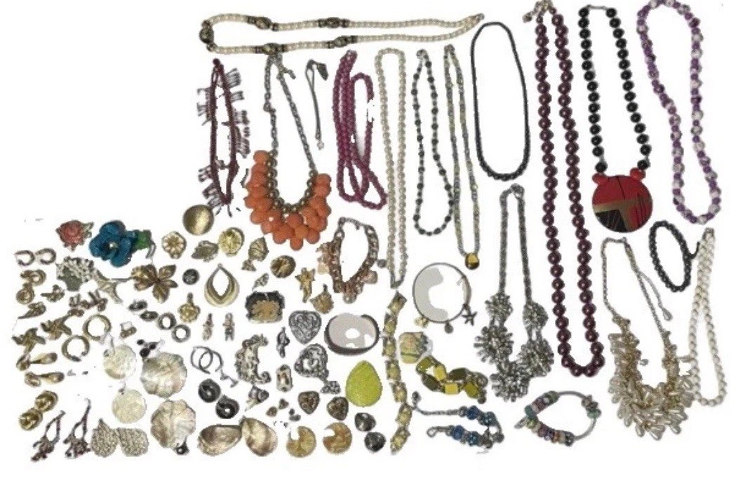 Vintage Estate Jewelry 75+ Pc GF Signed Monet Trifari Japan Og Robert Boucher