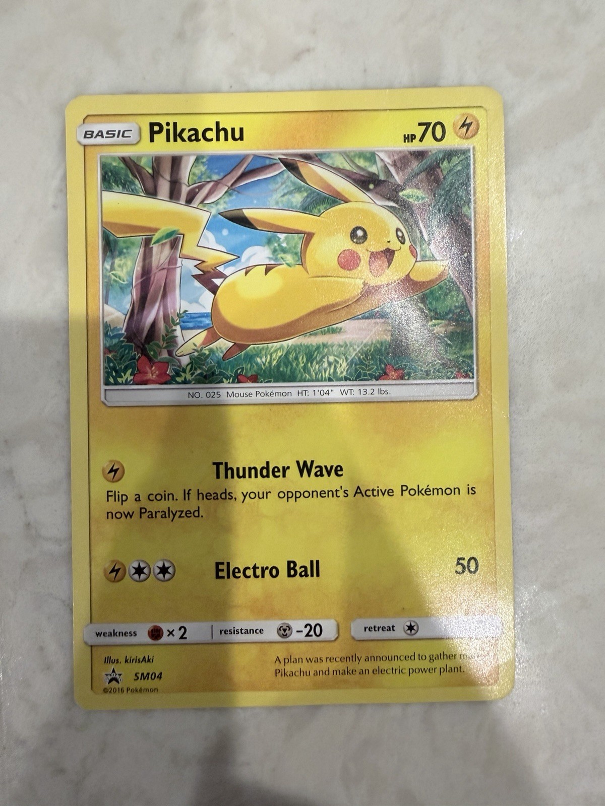 Pokémon TCG Pikachu Promo Card Sm04 Pokémon TCG Pikachu Promo Card Sm04