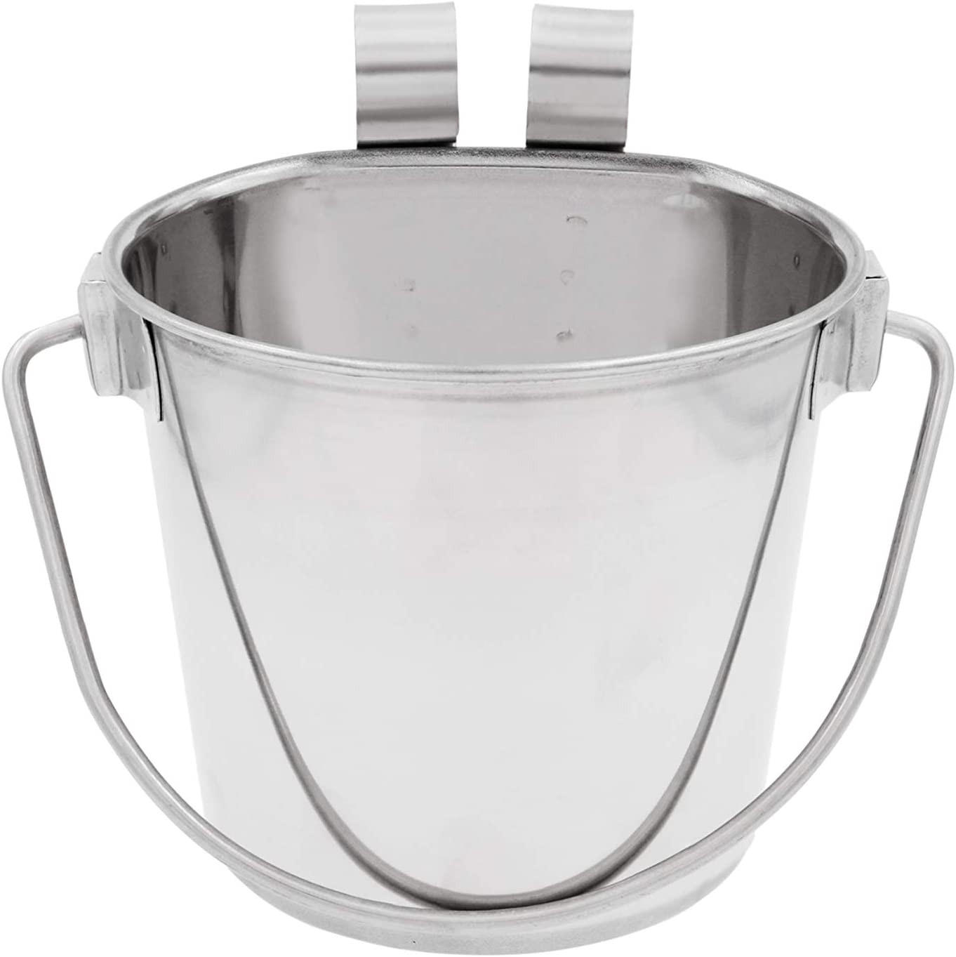 Fuzzy Puppy Flat Sided Pail with Dual Hooks, Snugly Fit on Dog, Cat and Critter