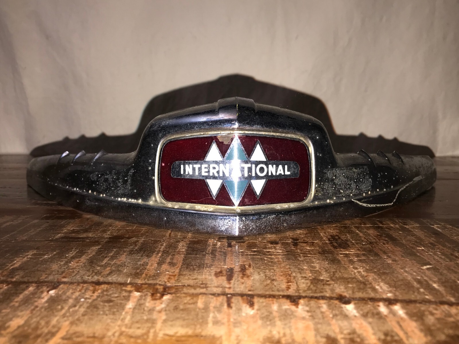 Vintage 1942-49 International Harvester Truck HOOD EMBLEM Original 61741-R1 Vintage 1942-49 International Harvester Truck HOOD EMBLEM Original 61741-R1