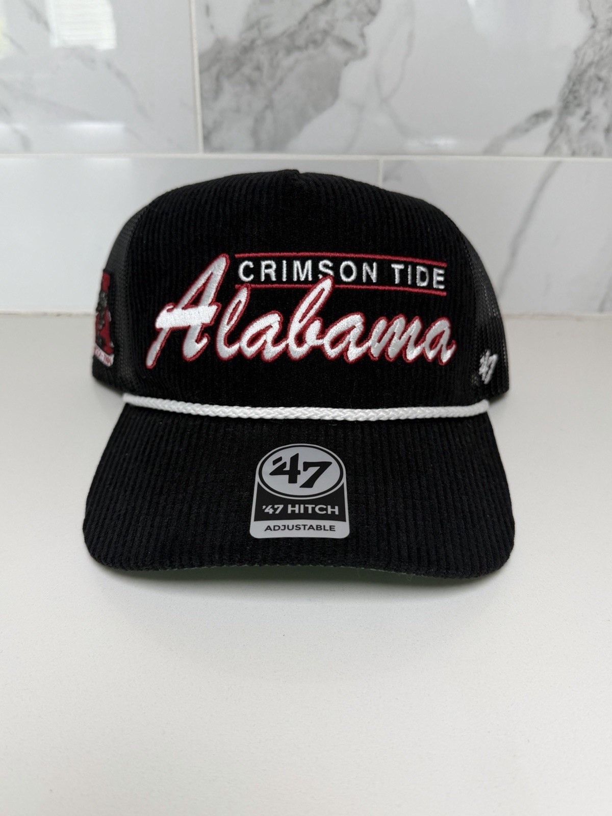 47 Hitch Alabama Crimson Tide NCAA Corduroy Golfer Rope Snapback Trucker Hat NEW 47 Hitch Alabama Crimson Tide NCAA Corduroy Golfer Rope Snapback Trucker Hat NEW