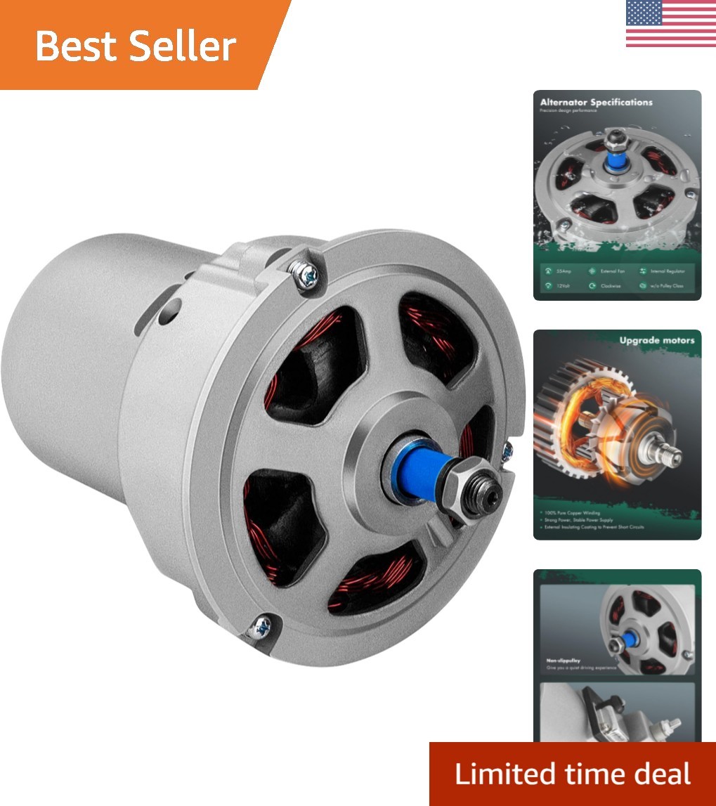 High-Output 12V 55A VW Beetle Alternator – Perfect OEM Replacement (1974-1979) High-Output 12V 55A VW Beetle Alternator – Perfect OEM Replacement (1974-1979)