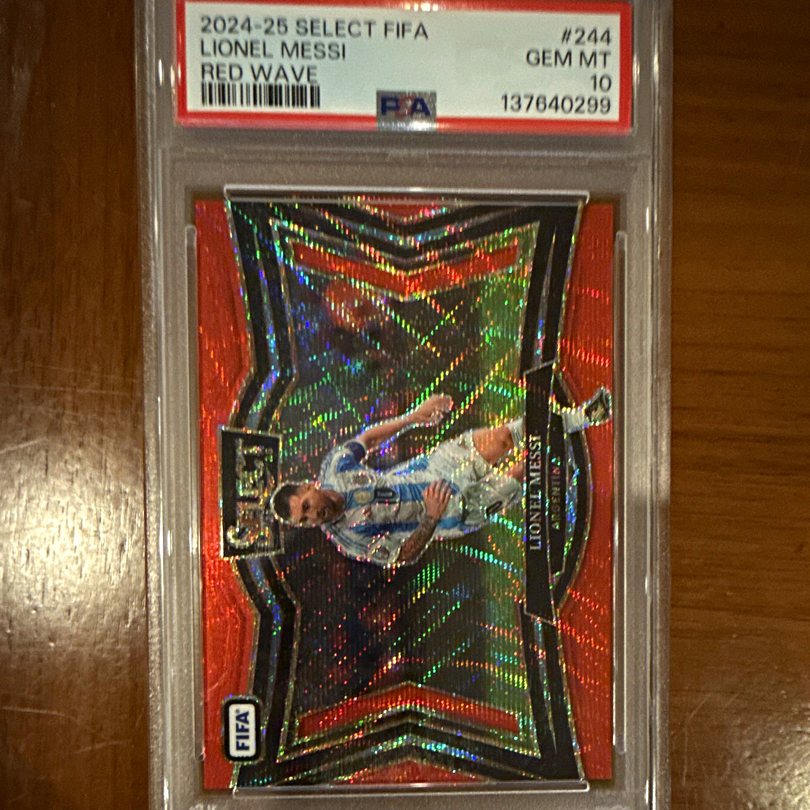 2024-25 PANINI SELECT FIFA LIONEL MESSI FIELD LEVEL #244 RED WAVE PRIZM /59 2024-25 PANINI SELECT FIFA LIONEL MESSI FIELD LEVEL #244 RED WAVE PRIZM /59