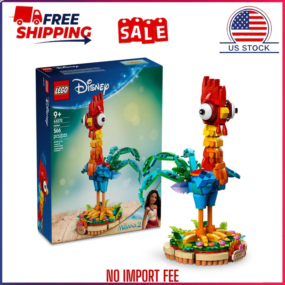 HOT SALE LEGO Disney Moana 2 Heihei Toy Set Birthday Gift Kids 43272