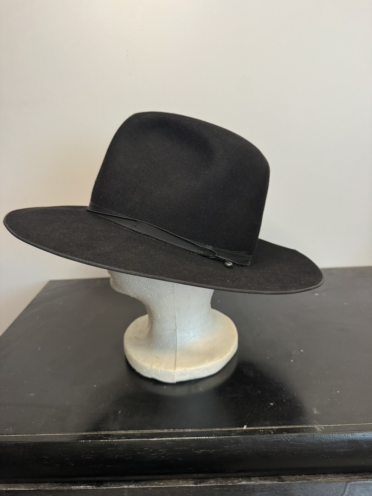 Borsalino 1857 Alessandria Hat Fedora Fitted Mens 7 3/8 Black fine Felt Italy Borsalino 1857 Alessandria Hat Fedora Fitted Mens 7 3/8 Black fine Felt Italy
