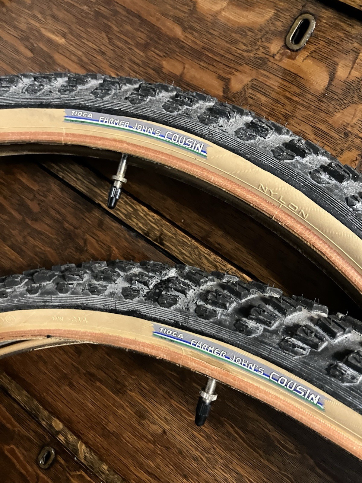 New 1989 NOS Vintage MTB Tires Pair FARMER JOHNS COUSIN 26 - New New Old Stock New 1989 NOS Vintage MTB Tires Pair FARMER JOHNS COUSIN 26 - New New Old Stock