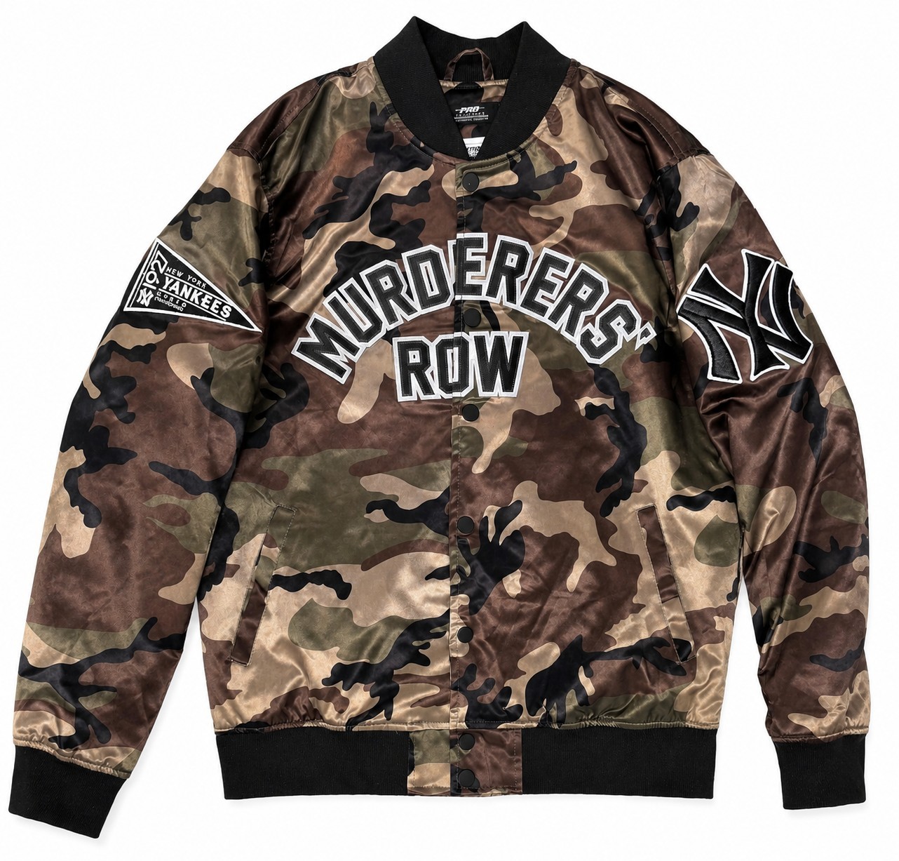 Pro Standard NY Yankees Murderers\' Row 1927 Camo Satin Jacket NWT Men\'s XL