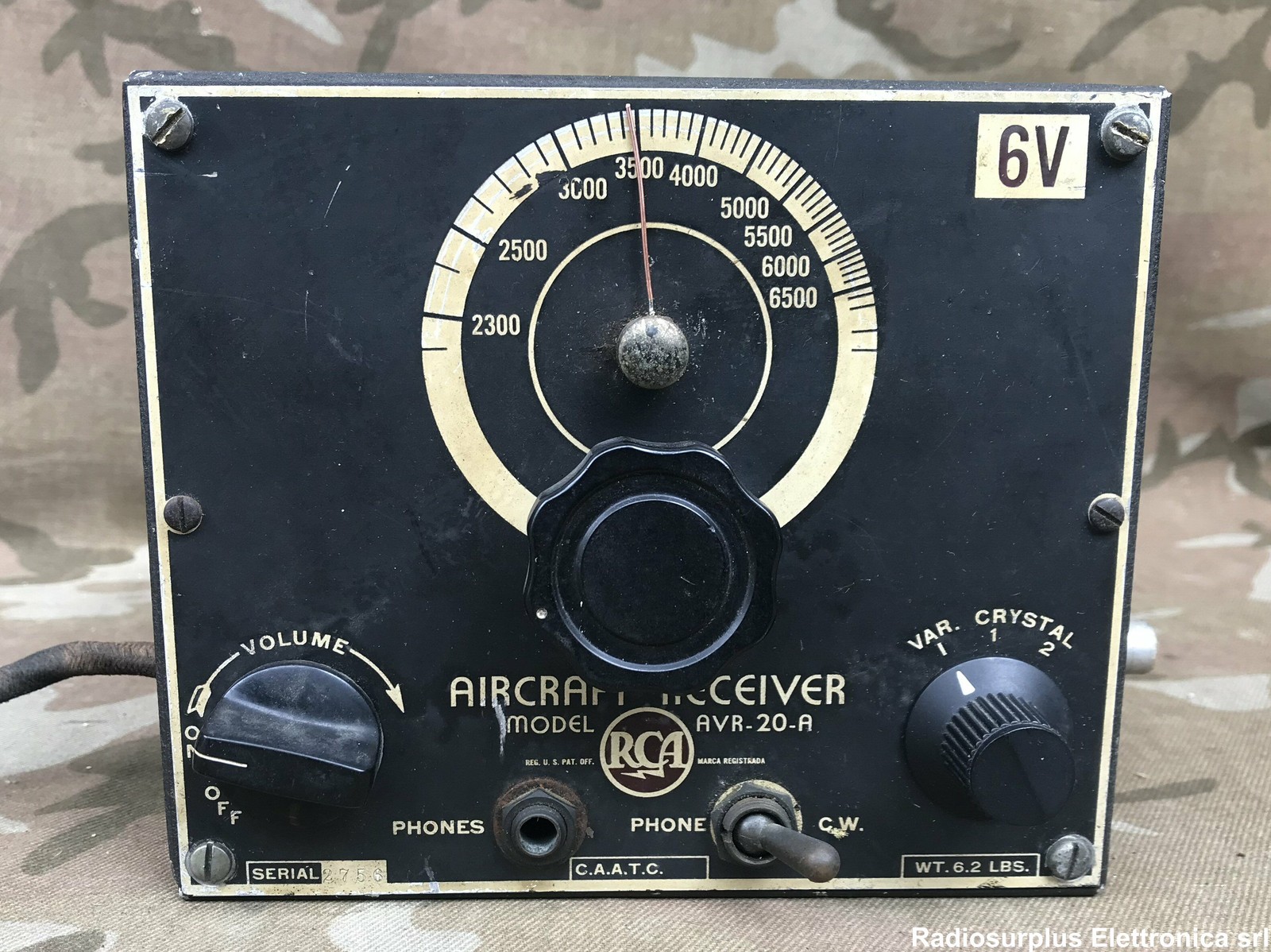 RCA Model AVR-20-A Aircraft Receiver 2700-6700 Khz