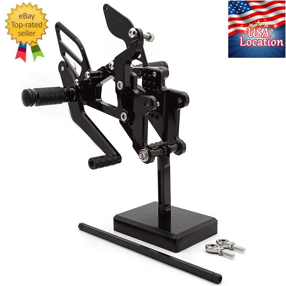 For Yamaha YZF R6 2003 2004 2005 FXCNC Rearset Footpeg Footrest Black Rear Set