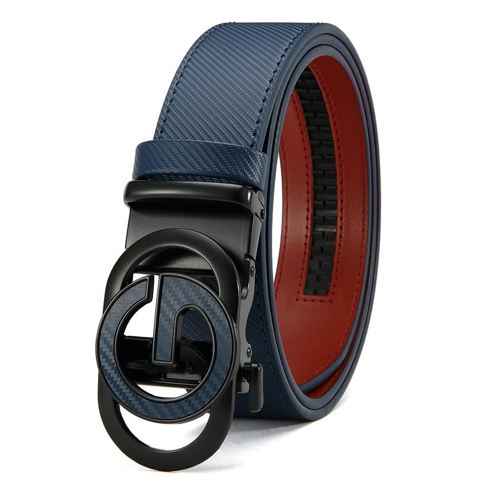 Men\'s Belt Leather Ratchet Belt for Men Dress Casual Every Day with Adjustable B