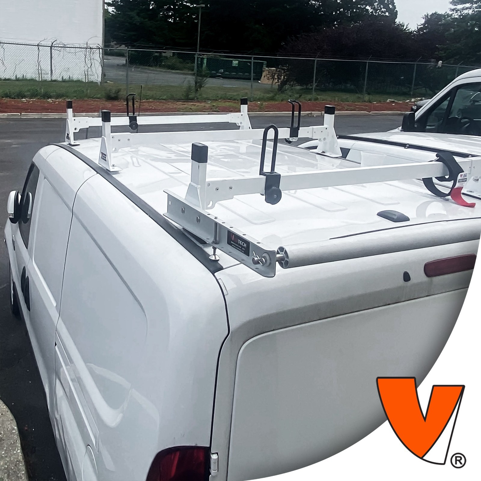 H1 3-Bar Steel Rack System w/ Roller RAM ProMaster City 2015-2022 White H1 3-Bar Steel Rack System w/ Roller RAM ProMaster City 2015-2022 White