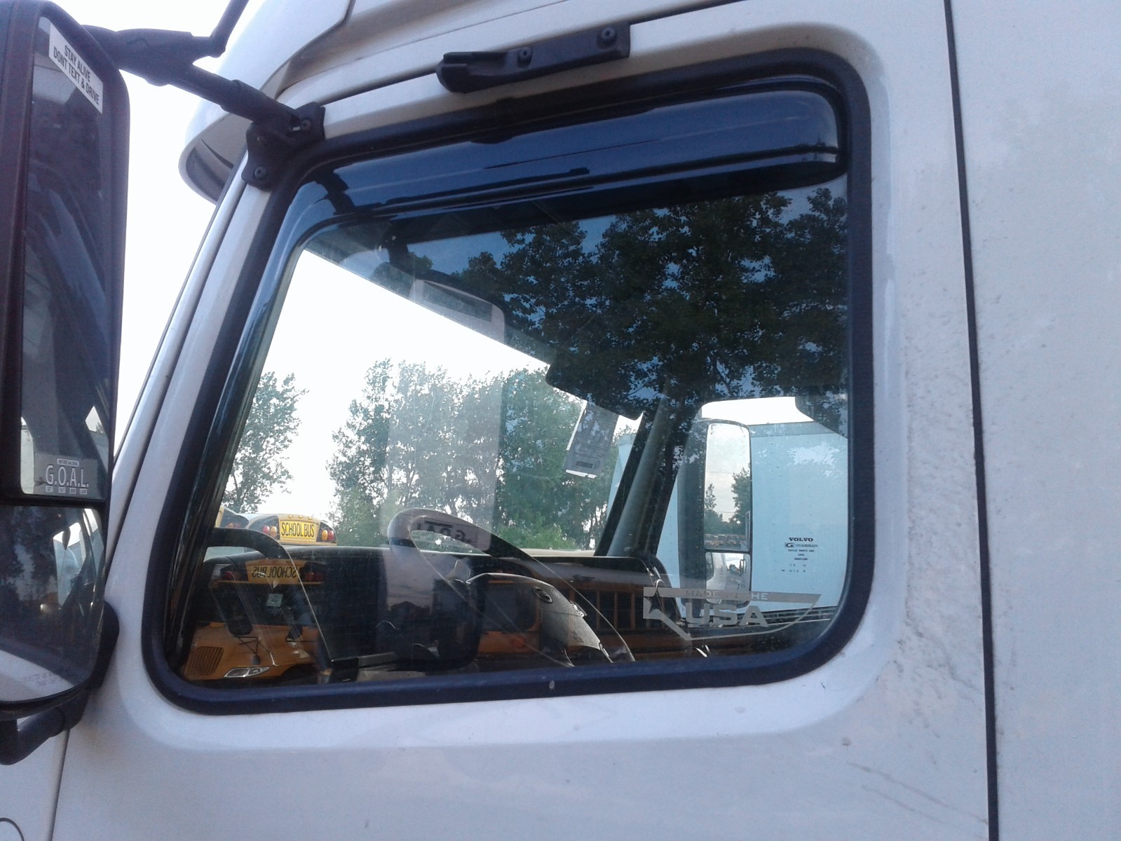 Wind & Rain Deflectors for Volvo VNL Models Semi Trucks.