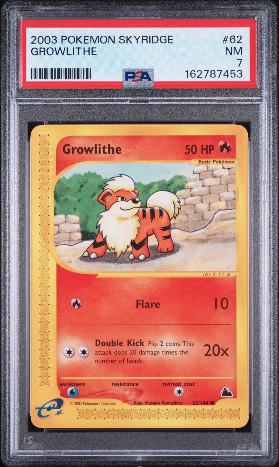 Growlithe - Pokemon Skyridge #62 PSA 7 Growlithe - Pokemon Skyridge #62 PSA 7