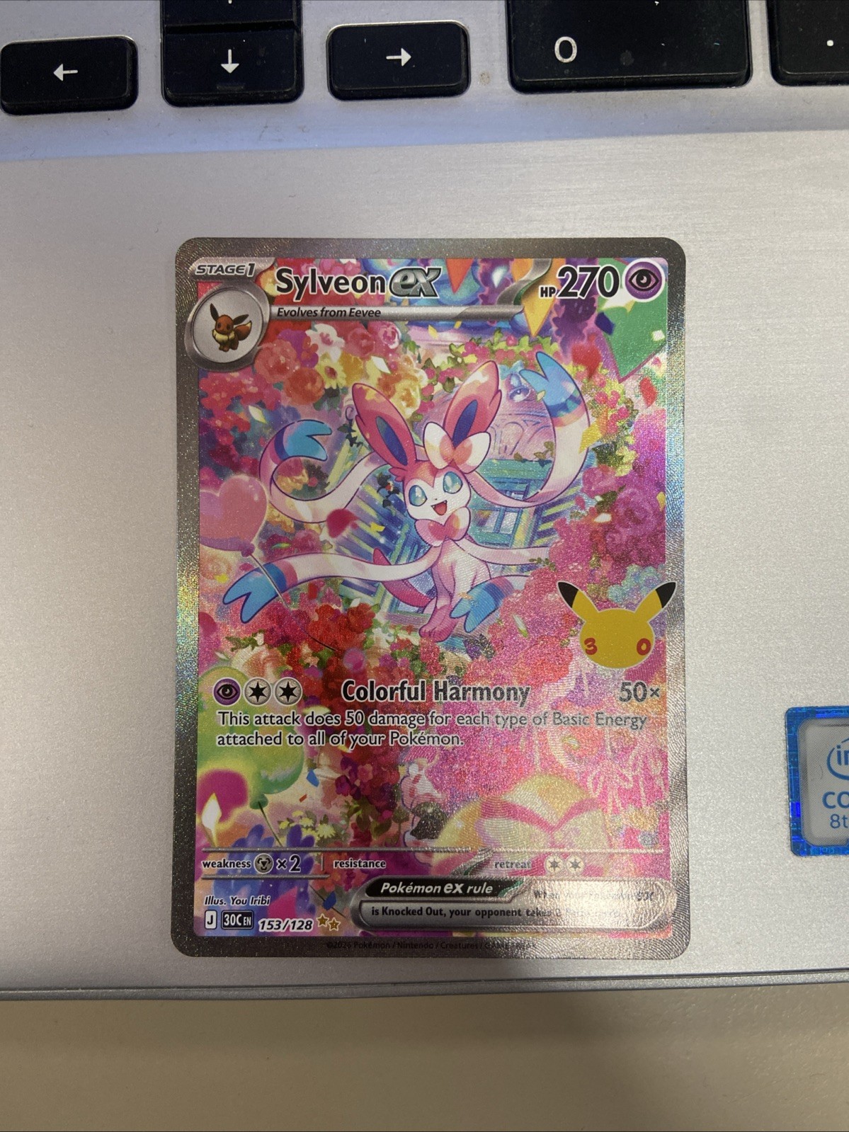 Pokemon TCG Sylveon ex 153/128 30th celebration Pokemon TCG Sylveon ex 153/128 30th celebration