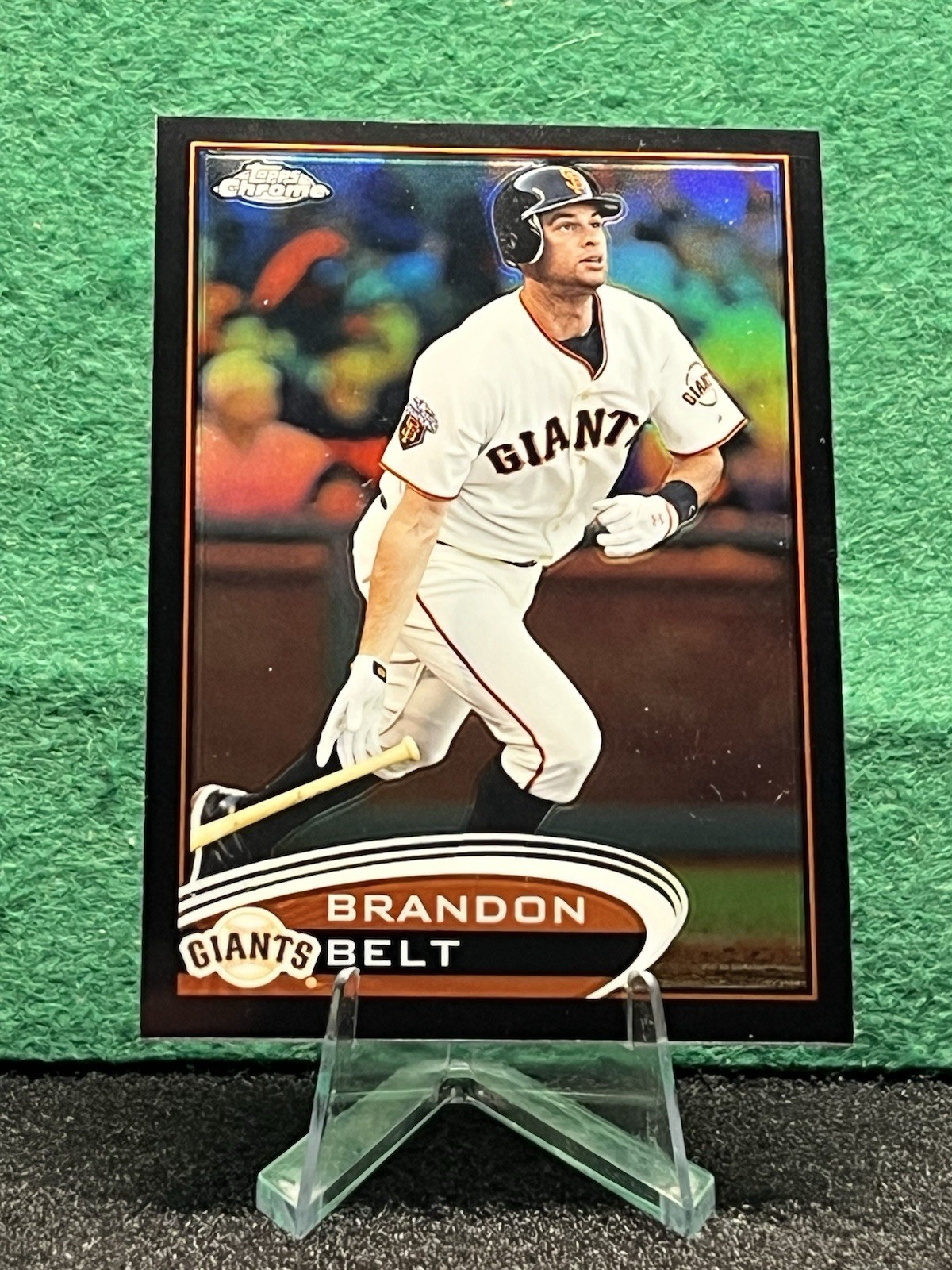 2012 Topps Chrome - Brandon Belt #123 Black Refractor /100 2012 Topps Chrome - Brandon Belt #123 Black Refractor /100