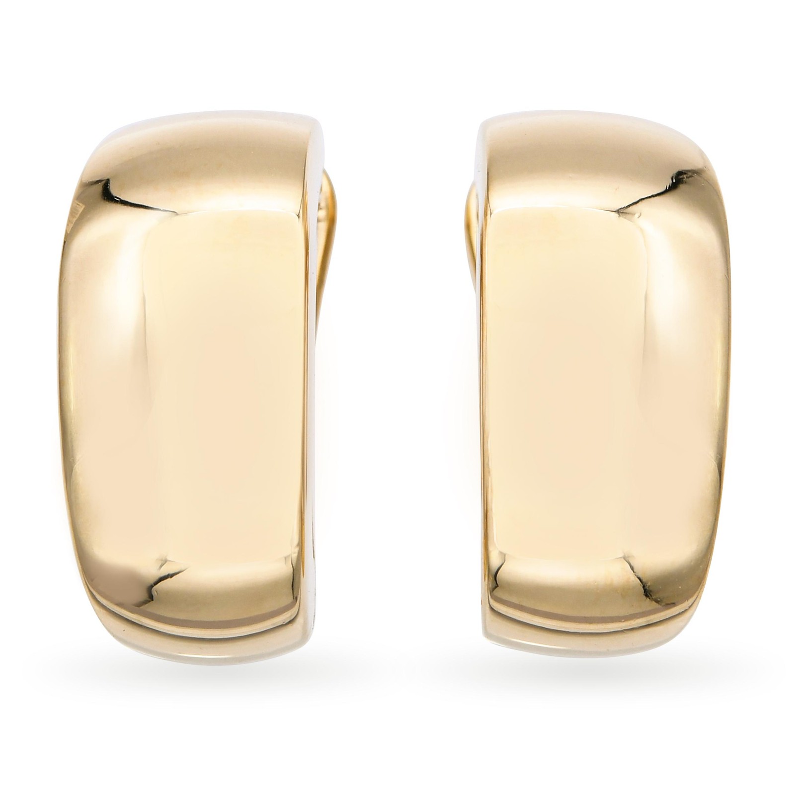 Vintage Mauboussin Paris 18k Yellow Gold Hoop Earrings