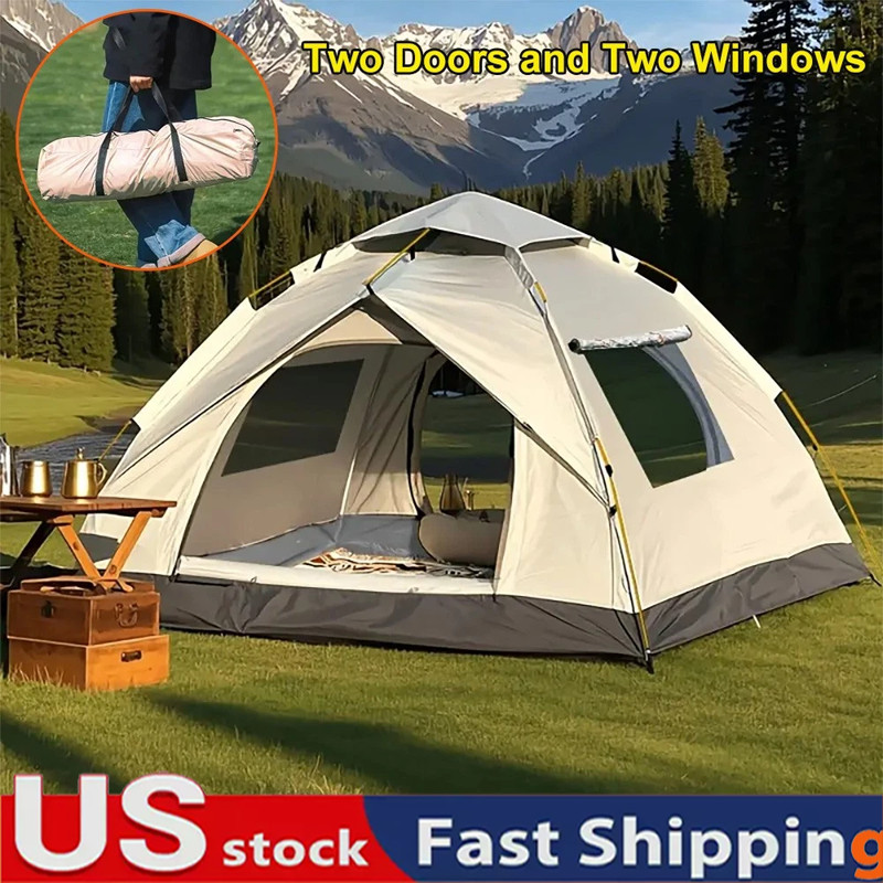 3-4 Person Pop Up Tents Waterproof Windproof Instant Tent for Camping Hiking NEW