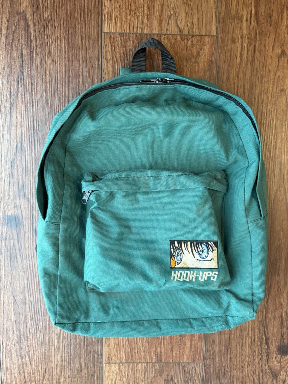HOOK UPS Backpack 1990s Angel Eyes Embroidered Graphic Jeremy Klein Rare Vintage HOOK UPS Backpack 1990s Angel Eyes Embroidered Graphic Jeremy Klein Rare Vintage