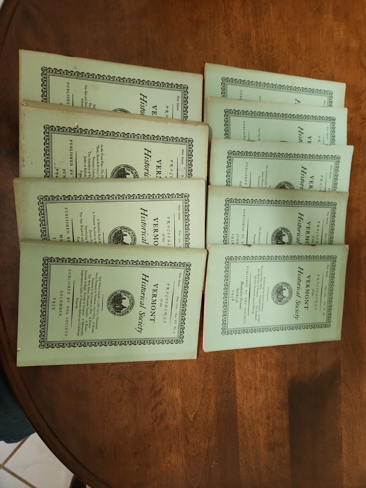 Proceedings of the Vermont Historical Society 1938–1940 9 Issue Great Condition Proceedings of the Vermont Historical Society 1938–1940 9 Issue Great Condition