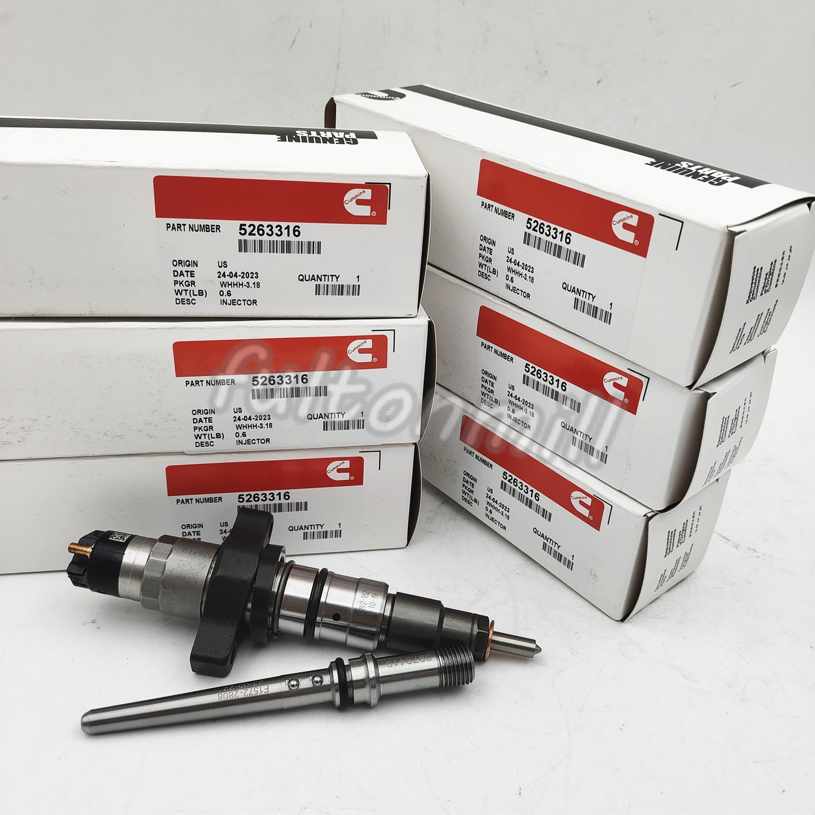 6X Cummins Fuel Injectors for 2004-2009 Dodge Ram 2500 3500 5.9L 0445120238 NEW
