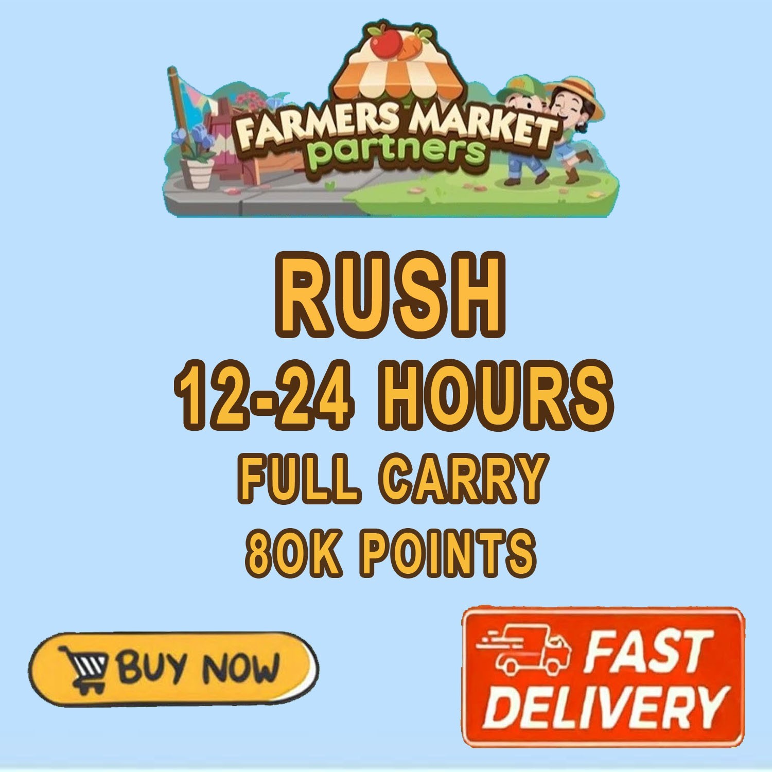 MONO-POLY -GO -⭐⭐FARMERS MARKET⭐⭐ Partners-Event - 1 Slot- Full Carry 80k points