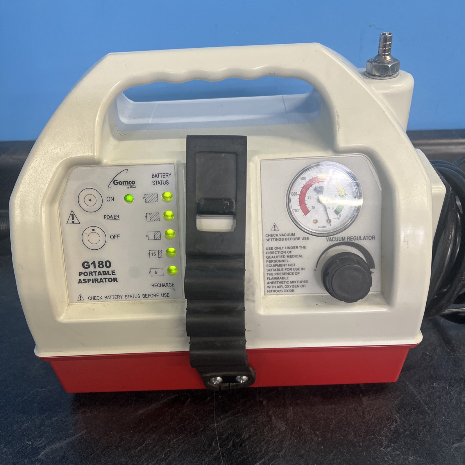 Gomco ALLIED  G180 Portable Aspirator W Holder Tested 30 day returns