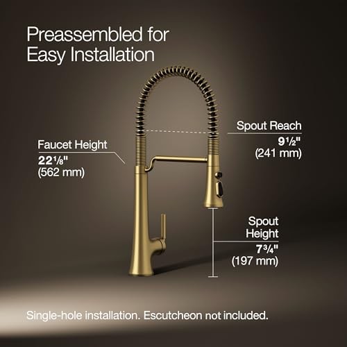 KOHLER K-23765 TONE 1.5 GPM SINGLE HOLE - - VIBRANT BRUSHED MODERNE BRASS