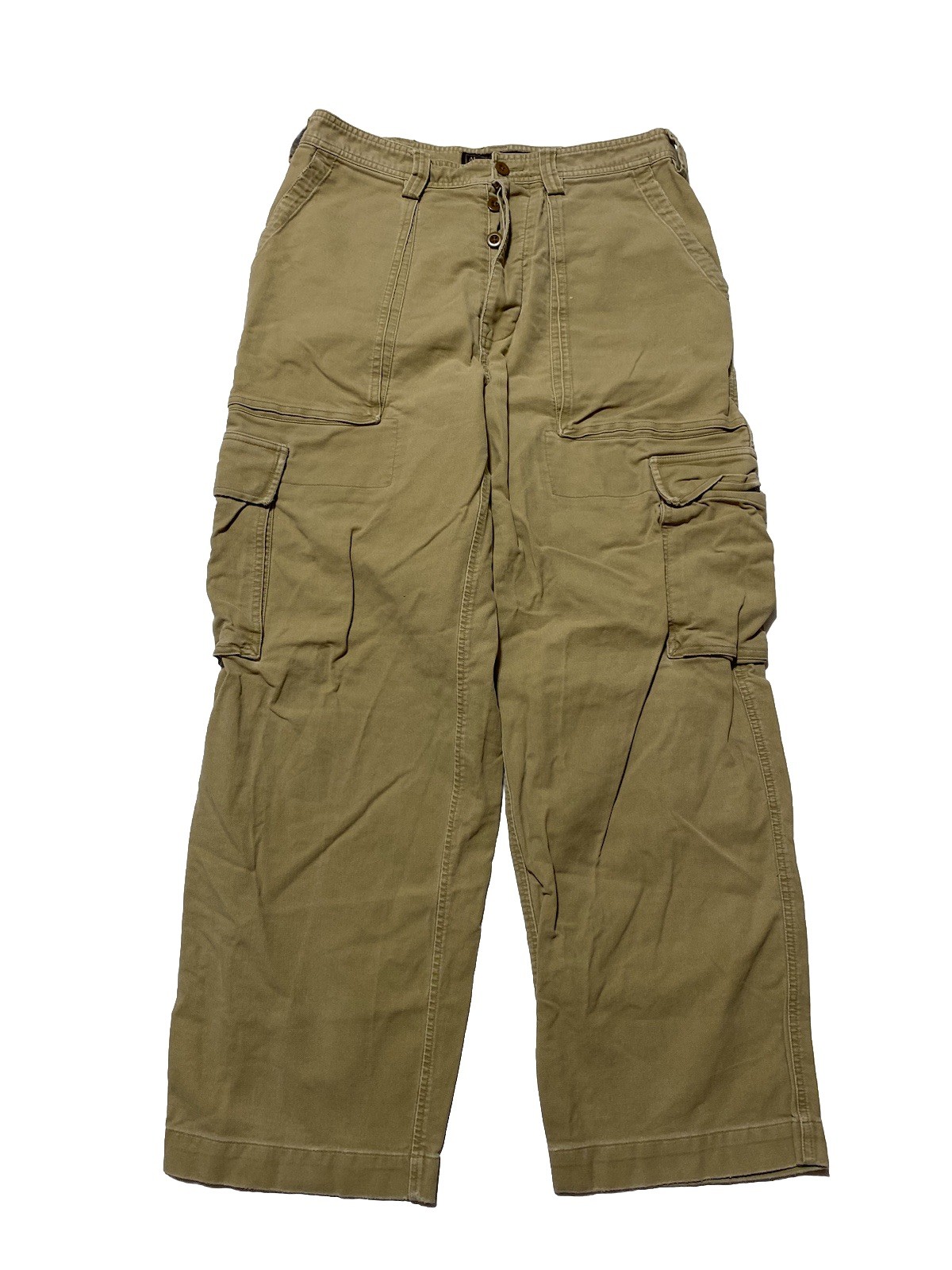 Vintage Abercrombie & Fitch Cargo Pants Mens 32 X 30 Loose Y2K Baggy Army Brown Vintage Abercrombie & Fitch Cargo Pants Mens 32 X 30 Loose Y2K Baggy Army Brown