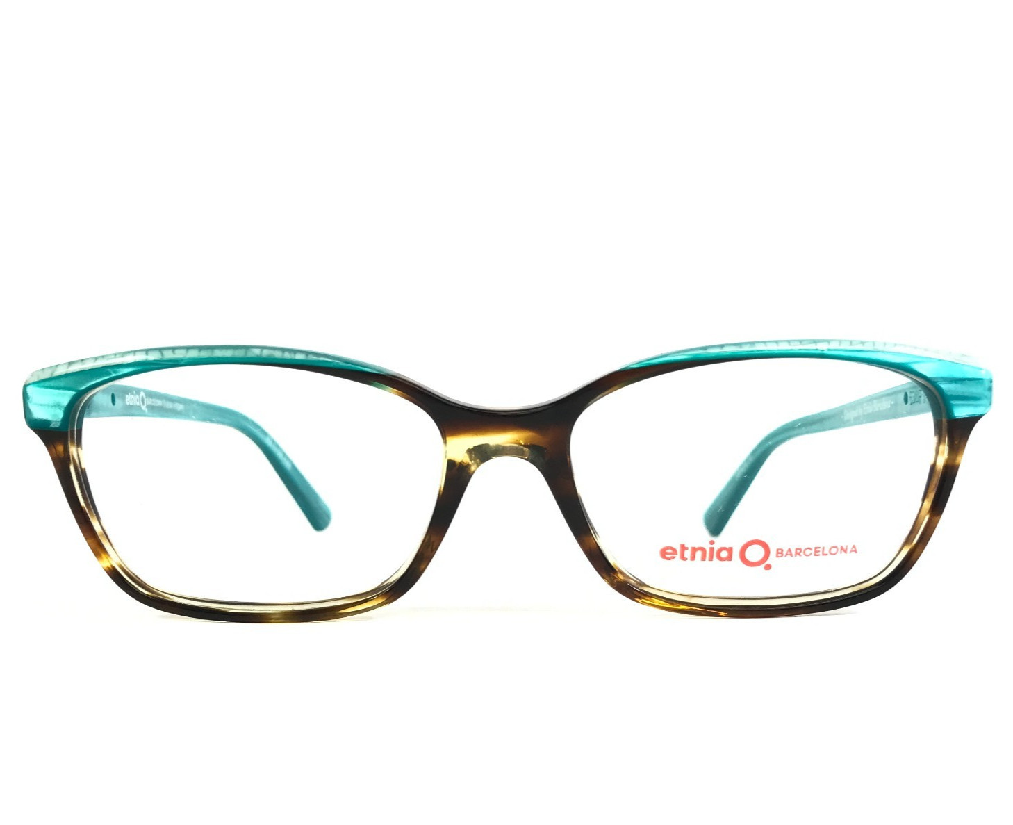 Etnia Barcelona Eyeglasses Frames JENA TQHV Turquoise Havana Cat Eye 52-16-135