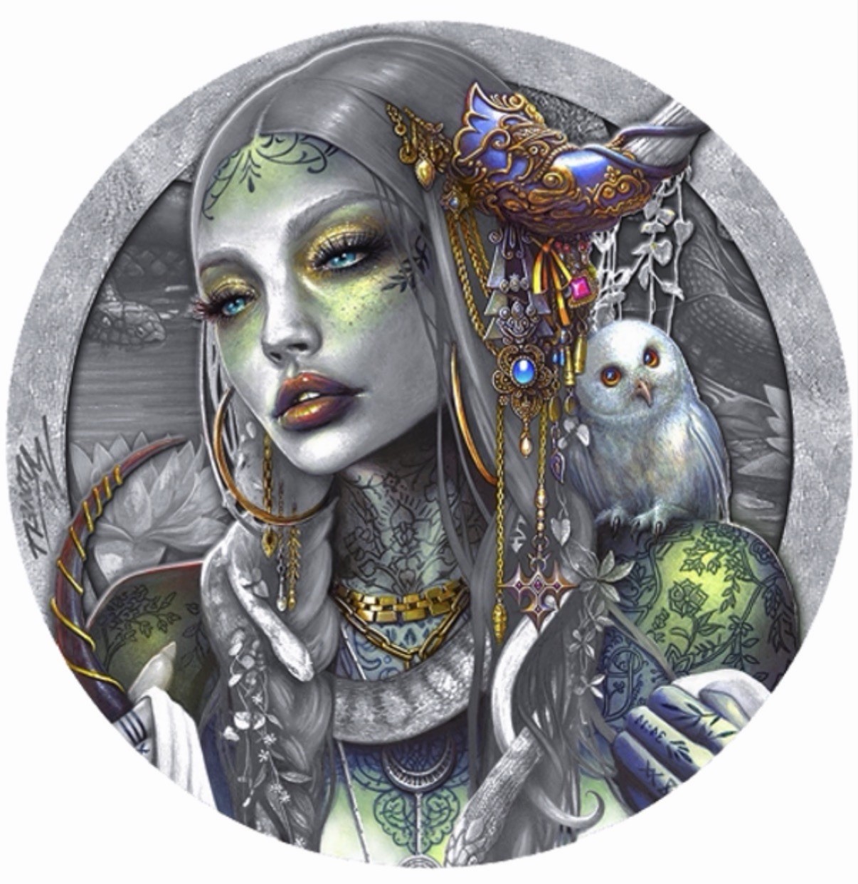 2022 LILITH Dark Beauties 50g .999 Silver Coin 2$ Niue Helvatica Swiss Mint