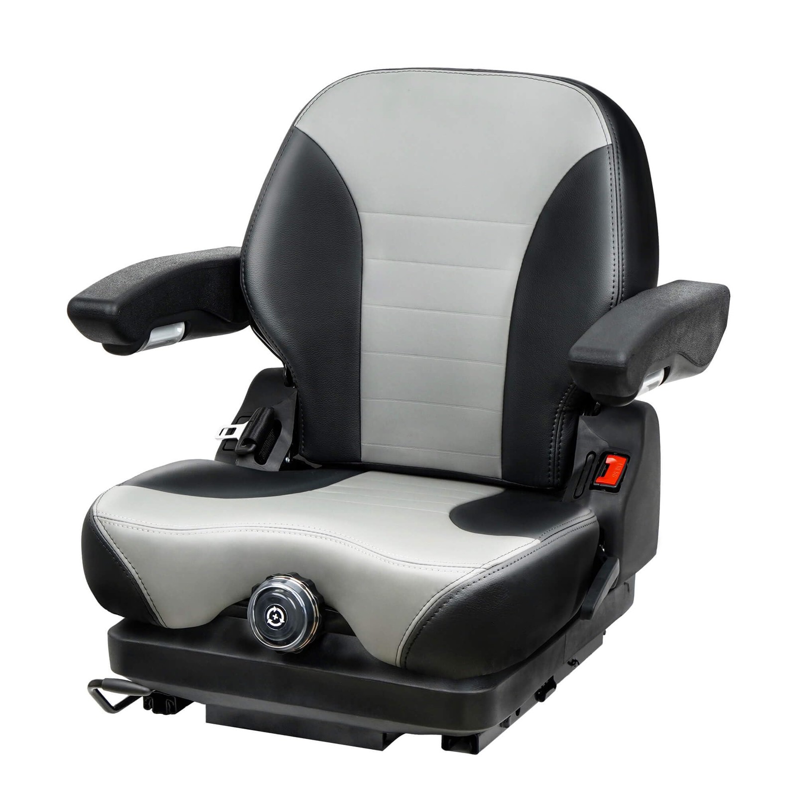 Tractor Suspension Seat Adjustable Backrest Armrests Weight for Zero Turn Mowers