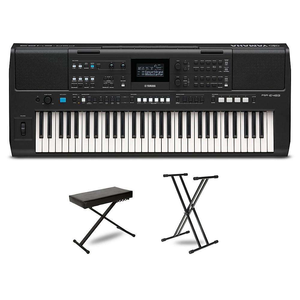 Yamaha Yamaha PSRE473 HighLevel Portable Keyboard Package Essentials Package