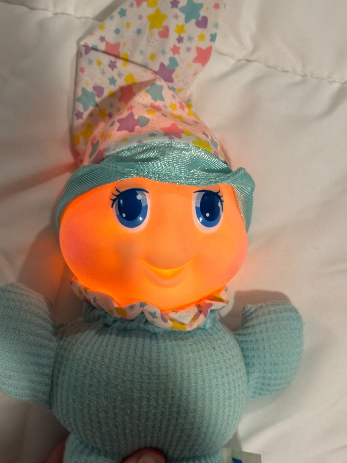 Vintage 1995 Gloworm Plush knitted body Star nightcap Vintage 1995 Gloworm Plush knitted body Star nightcap