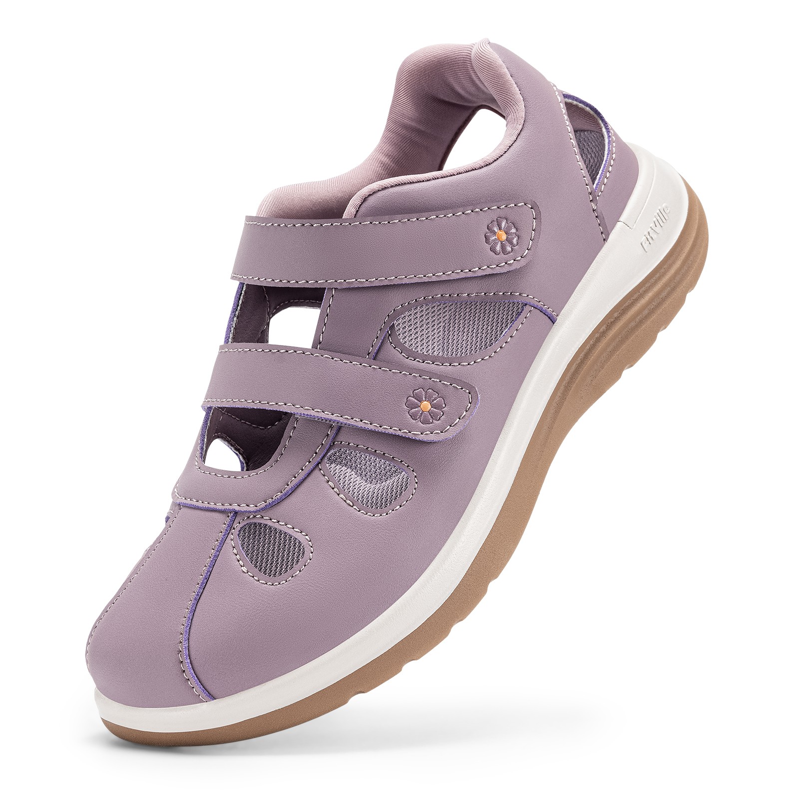 FitVille Women's Wide Closed Toe Orthopedic Sandals Summer Casual Diabetic Shoes