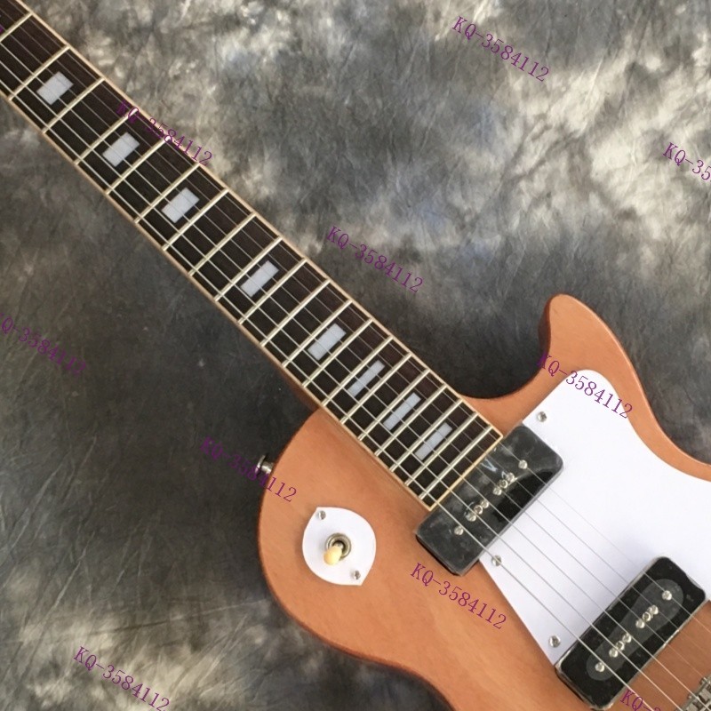 Solid Electric Guitar P90 Pickups Rosewood Fretboard Natural Factory Outlet