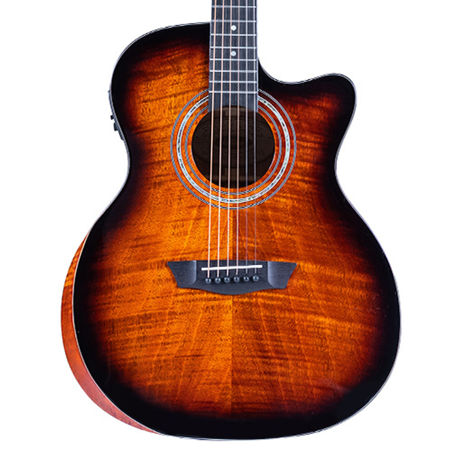 Washburn WCG12FCE Grand Auditorium Cutaway A/E - Sunburst - Open Box