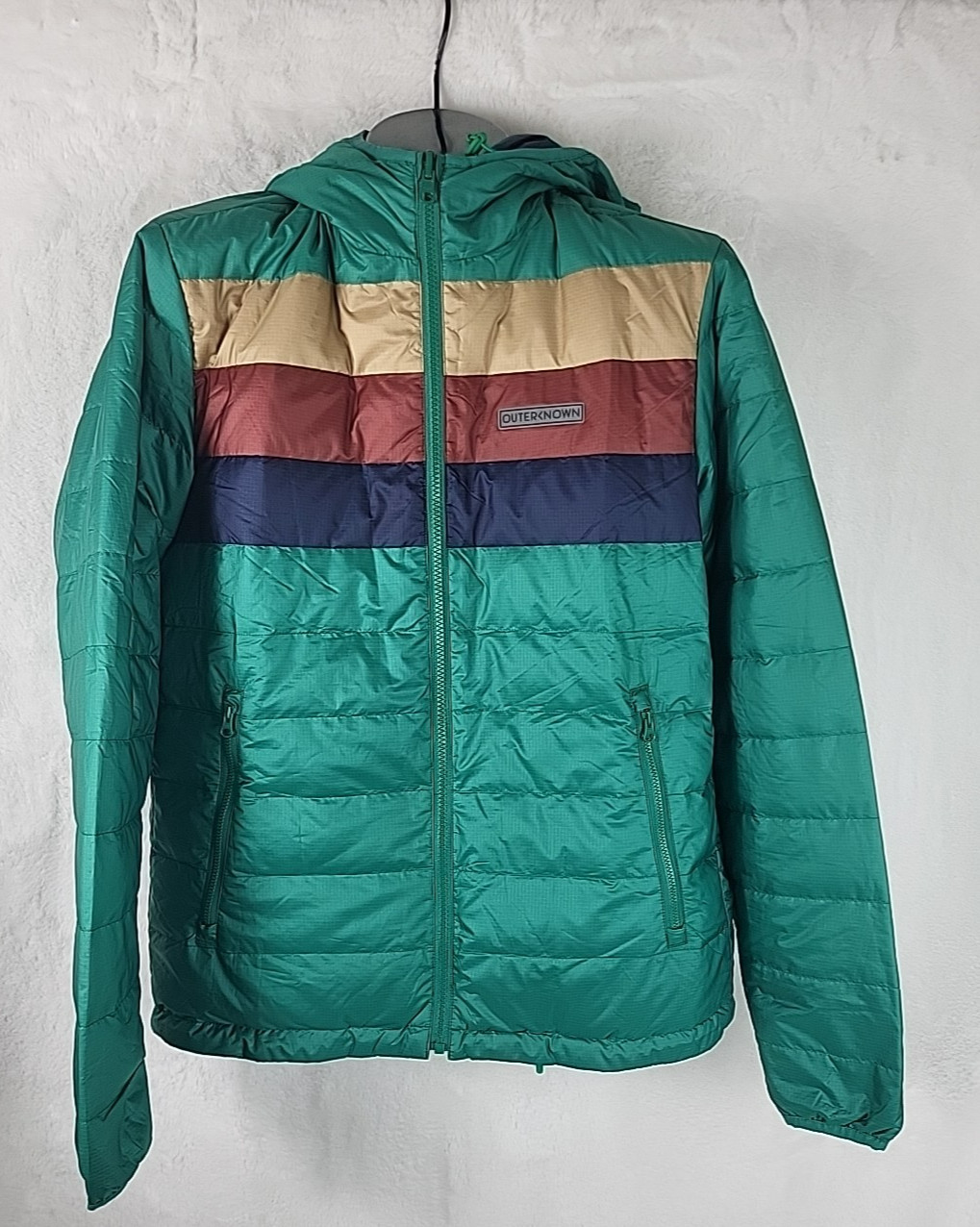 Outerknown Men\'s Chromatic Reversible Green Down Puffer Coat Size Small Outerknown Men\'s Chromatic Reversible Green Down Puffer Coat Size Small