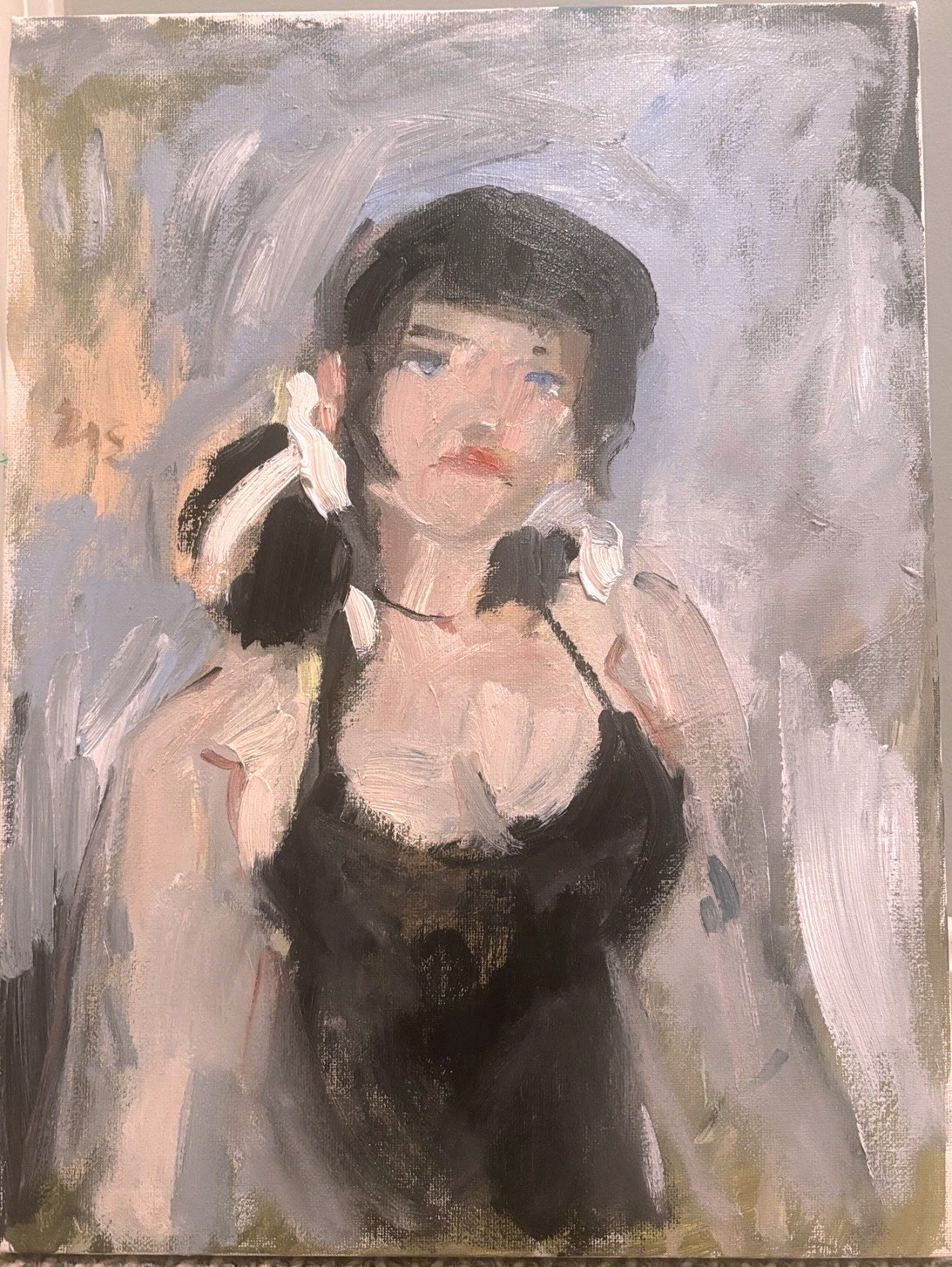 Small Fauvist Portrait Gothic Oil Painting on 12”x16” Canvas Original Signed Small Fauvist Portrait Gothic Oil Painting on 12”x16” Canvas Original Signed