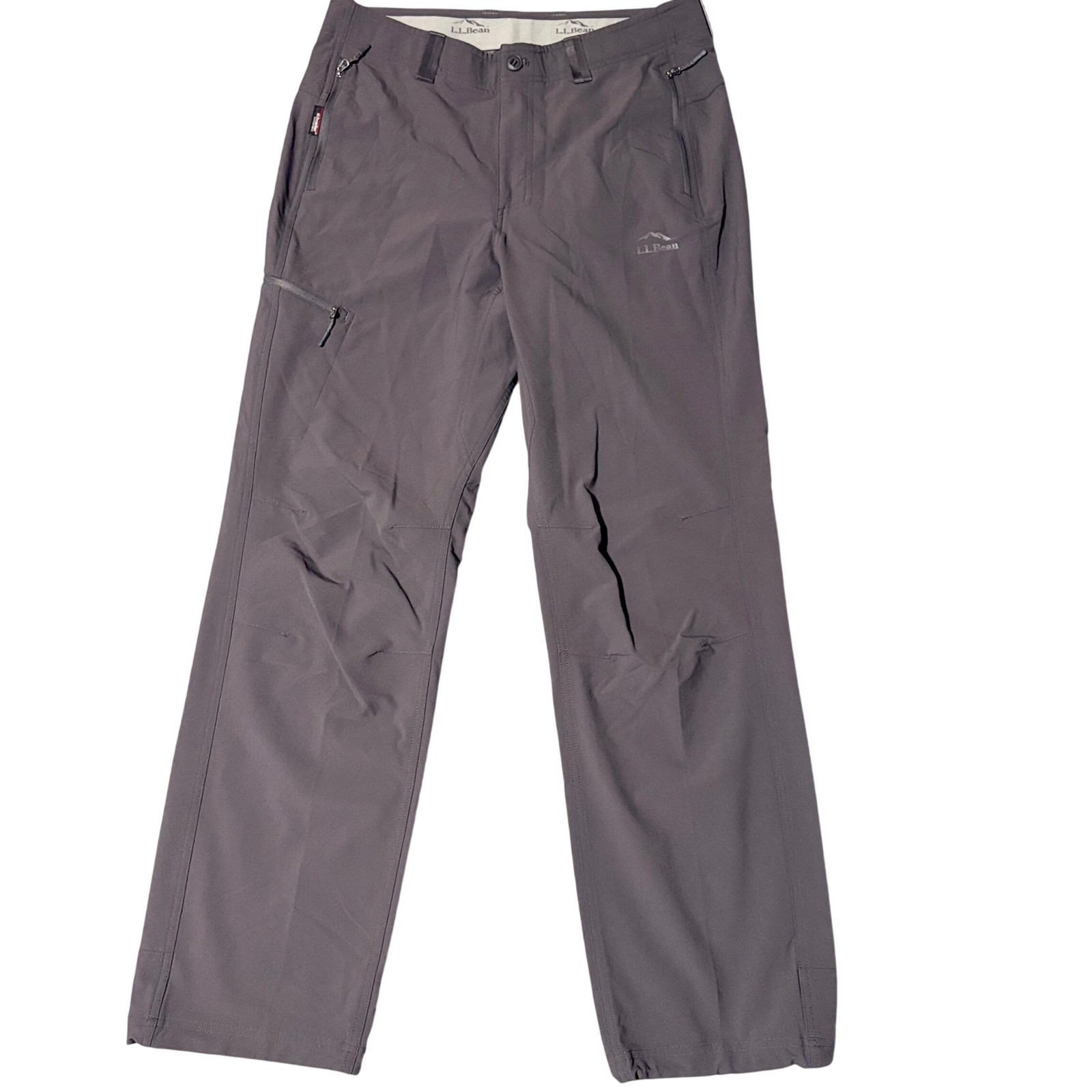 L.L.Bean Hiking Pants Mens 34x32 Gray Schoeller Dryskin Technical Outdoor 500268