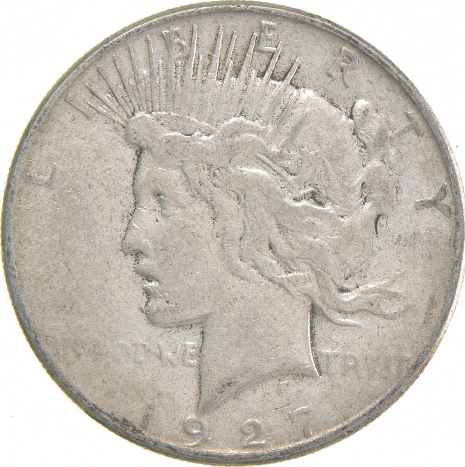 1927-S Peace US Silver Dollar - 90% San Francisco Minted 1927-S Peace US Silver Dollar - 90% San Francisco Minted